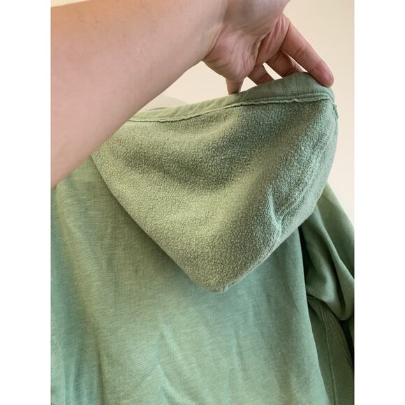 American Eagle Outfitters Women’s Hoodie Green Cropped Drawstring Pullover Sz S - Picture 10 of 10